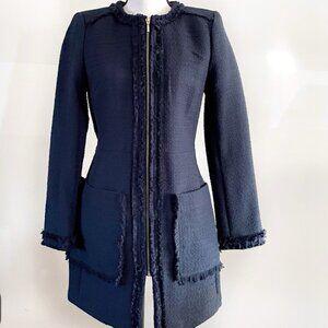 H&M Tweed Zipper Front Coat Size M